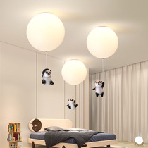 Modern minimalist creative panda balloon chandelier childrens room cartoon ceiling lamp corridor aisle entrance decorative lamps