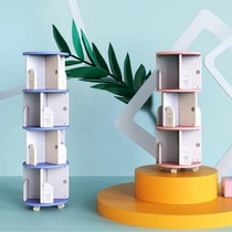 Rotating bookshelf childrens storage rack floor-standing baby childrens picture book shelf home simple floor-standing student 360-degree book