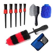Factory direct sale Amazon hot selling car tire cleaning brush 9-piece cleaning set combination tire brush cleaning