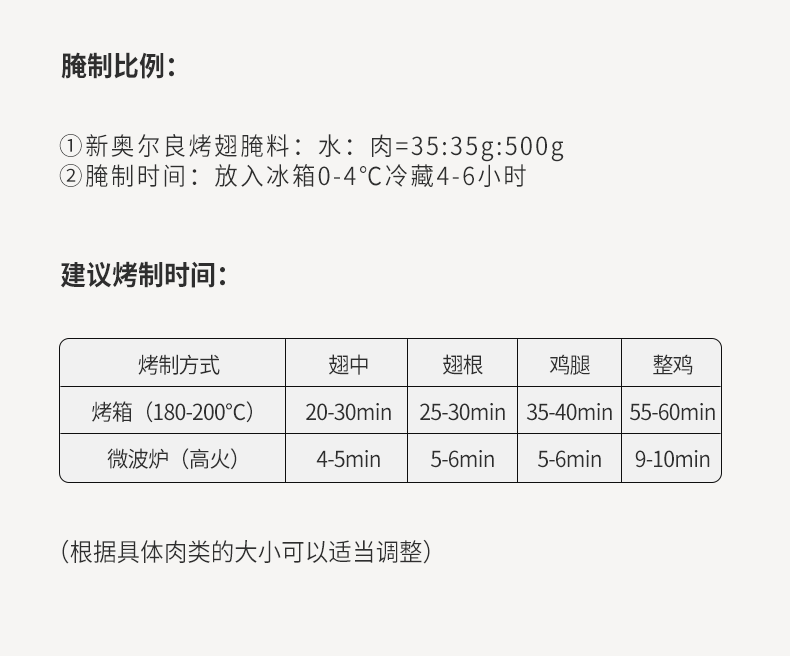 【番茄厨房】新奥尔良烤翅腌料2罐