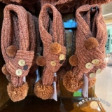 Трикотажный удерживающий тепло шарф, с медвежатами, подарок на день рождения