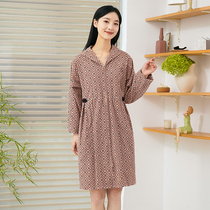 Apron Home Kitchen 2023 new retro disc buckle waterproof and greaseproof Korean version hood adult long sleeve female