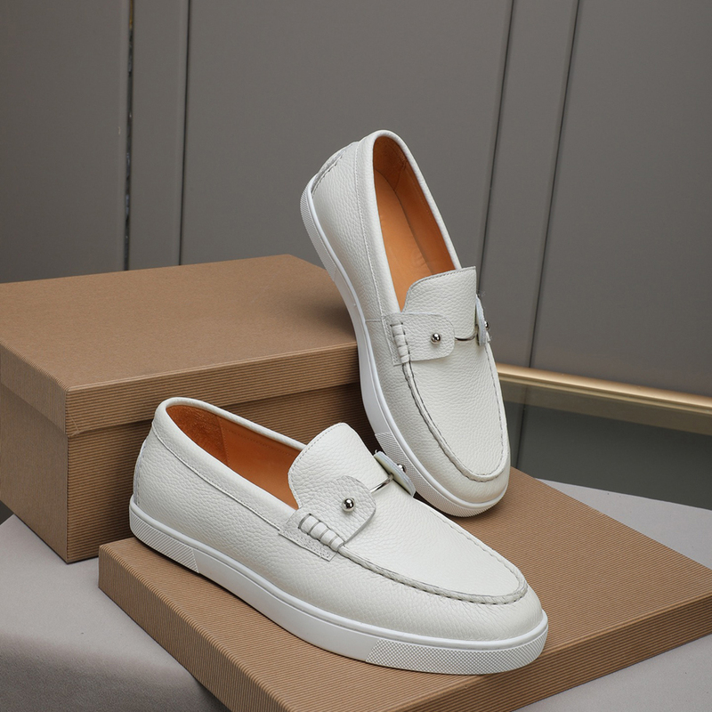Fashion Casual Shoes for Men, Red Sole, Genuine Leather Slip-On Shoes, No Laces, Trendy Brand, Full Leather, Cil Breathable, 2026 Summer European Collection Fashion Casual Shoes for Men, Red Sole, Genuine Leather Slip-On Shoes, No Laces, Trendy Brand, Full Leather, Cil Breathable, 2026 Summer European Collection