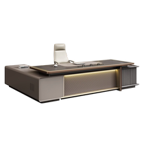 Office desk modern light luxury boss desk and chair combination president chairman office high-end 2 4 meter boss table