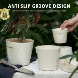 Кремовый пластиковый съемный эмоциональный цветочный горшок, хорошо впитывает воду