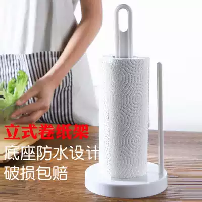 Kitchen tissue holder special paper roll bracket roll paper rack roll paper rack roll toilet paper holder storage-free vertical tissue box