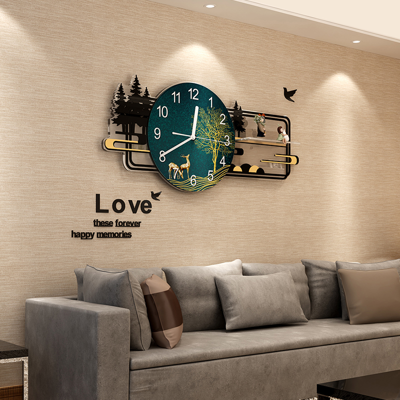 Net red modern light luxury living room wall clock home fashion atmospheric clock Nordic simple silent creative decoration clock