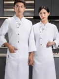 Качественный шеф-повар одежду отель питание ресторана шеф-повара рабочая одежда осень и зимняя столовая столовая кухонная одежда