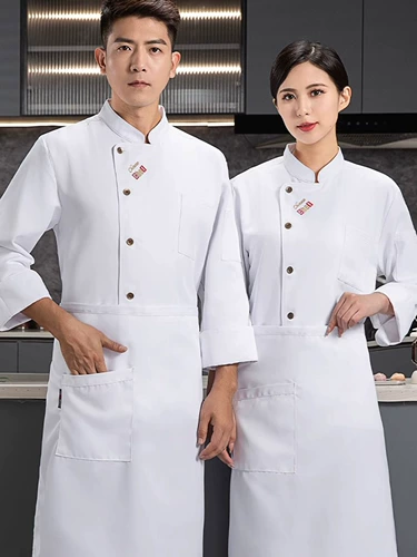 Качественный шеф-повар одежду отель питание ресторана шеф-повара рабочая одежда осень и зимняя столовая столовая кухонная одежда