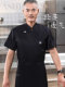 Senior chef work clothes short-sleeved men's summer hotel restaurant chef special catering kitchen clothing thin and breathable