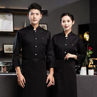 Черный лонгслив, фартук