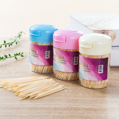 Environmental protection disposable bamboo toothpick disposable double head fruit toothpick hotel home sanitary bamboo double head fine toothpick
