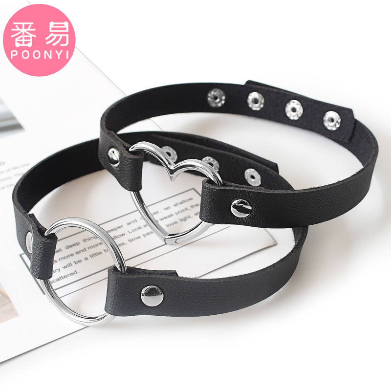 Collarbone Chain Neckline Women Short Black Dark Black Ensemble Choker Neck with neck strap Brief Joins cool nets Red 100 hitch