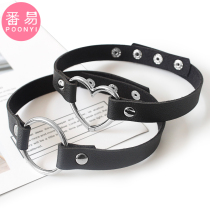 Clavicle chain collar womens short black dark black choker neck strap neck strap simple ins cool net red wild tide