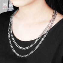 Domineering hipster clavicle chain hiphop necklace Mens and womens personality couple chain Street student hip hop decorations