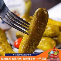 Vietnam imports Russian-style Russian-style pickled cucumbers ready-to-eat canned pickled pickles 500g*12 bottles box