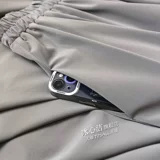 Полиуретановая демисезонная длинная юбка, высокая талия, А-силуэт