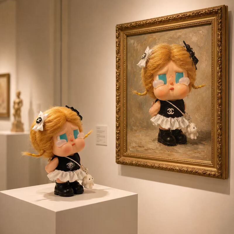 Crybaby Crying Doll Vacation Vinyl Plush Outfit Set with Black Top and White Skirt Crybaby Crying Doll Vacation Vinyl Plush Outfit Set with Black Top and White Skirt