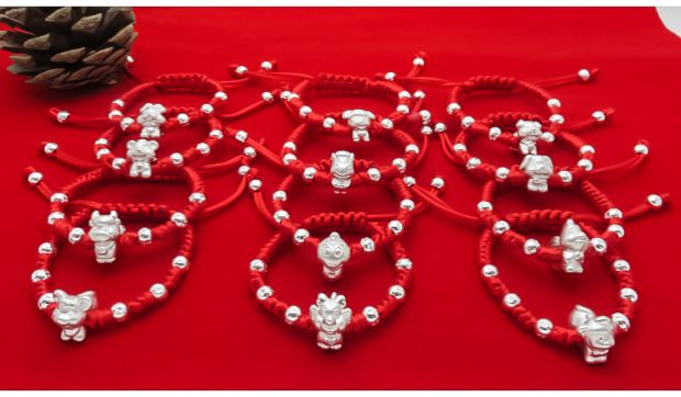 Một dòng 7 dòng 6 số 72 số 71 ngọc bích DIY vòng tay vòng chân dây chuyền dây bện bện dây Trung Quốc nút thắt dây - Vòng chân lắc chân nữ bạc ta