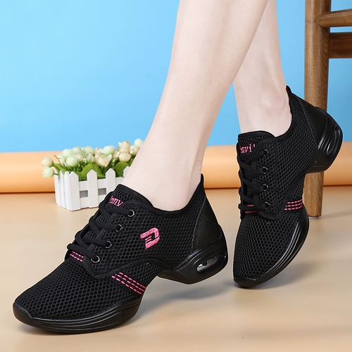 琪轩尔 Танцующие сетчатые туфли, дышащая обувь, мягкая подошва