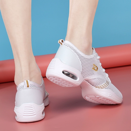 琪轩尔 Танцующие сетчатые туфли, дышащая обувь, мягкая подошва