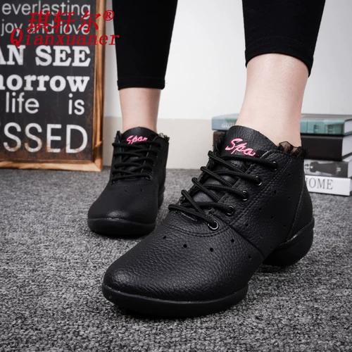 Обувь для танцев Clearance, настоящая женская обувь для кадрили из воловьей кожи, танцевальная обувь на мягкой подошве, современная обувь для бальных танцев, шаффл-танец