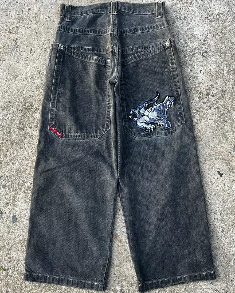 Уличные джинсы JNCO в стиле Y2K HIP HOP с графическим принтом CARTON GRAPHIC от Vinta