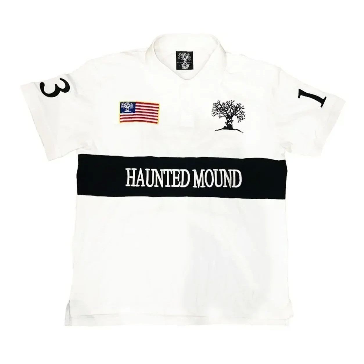 Haunted Mound Halloween Pumpkin Head Embroidered Polo Shirt-淘寶