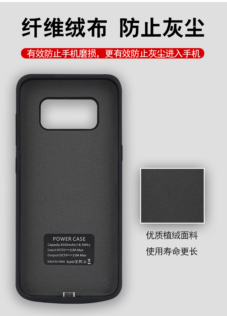 Samsung pin note8 Clip note9 mỏng S8 S9 không dây điện thoại dành riêng sạc Po vỏ xung điện cộng với sức mạnh lớn di động điện thoại di động chính hãng nhanh phí ban đầu S8 + 20.000 - Ngân hàng điện thoại di động sạc dự phòng the gioi di dong