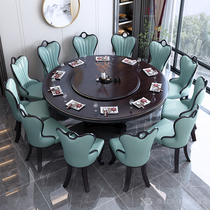 Solid Wood Dining Table And Chairs Combined Oak Wood Big Round Table 1 8 m Hotel Bag Round Table 10 people Home Dining Table 2 m