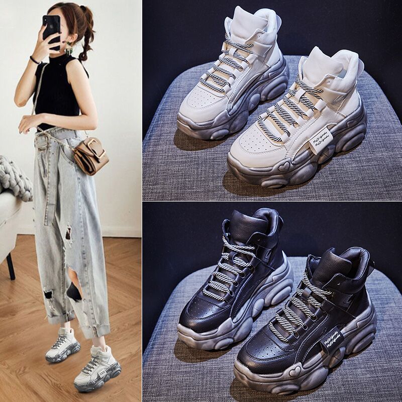 Small Crowdage Daddy Shoes Women 2021 Fall New Exploits Women Shoes Ins Tide Casual High Cylinder Pine Pastry Autumn Winter Thick Base Shoes