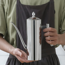 304 stainless steel oil pot household kitchen with lid anti-leakage oil bottle large capacity soy sauce vinegar pot pour oil bottle