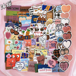 Ins style Ouyang Nana same style mazzzzy girl pink love hand account sticker diy mobile phone tablet sticker