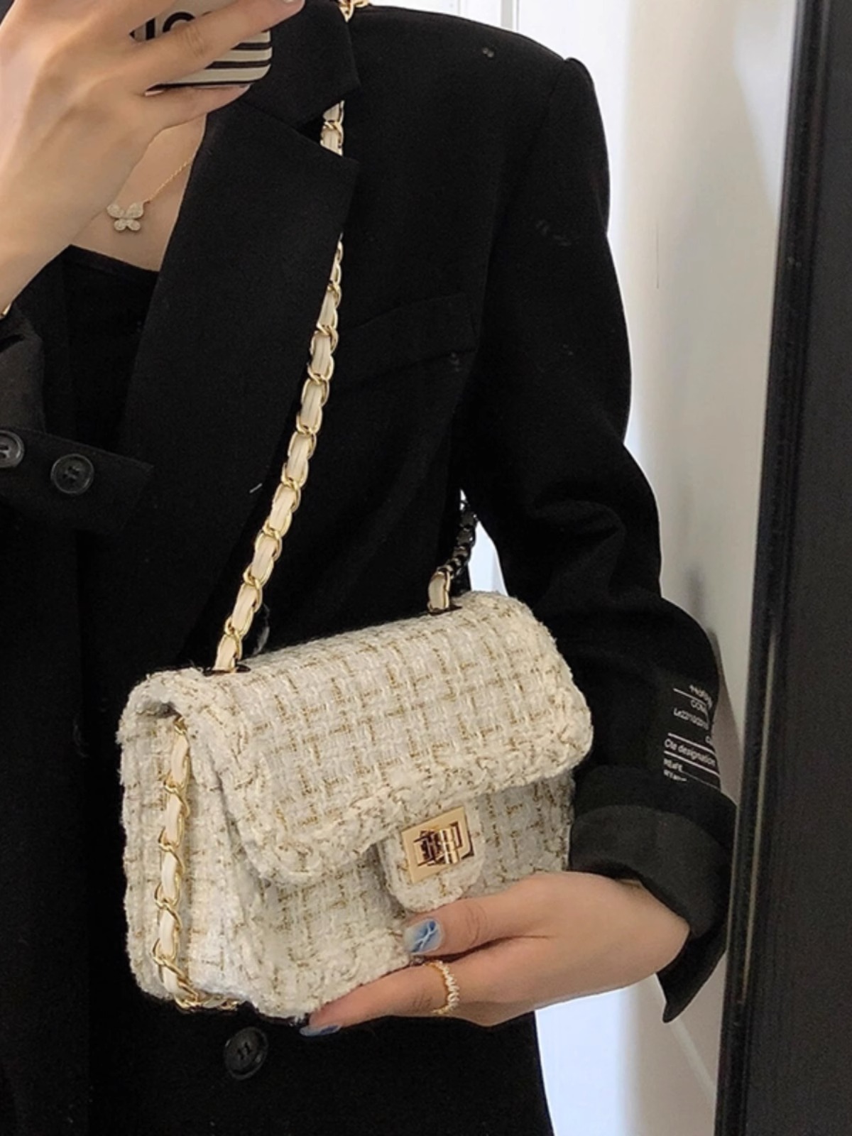 Herbst/Winter Neue frauen Unterarm Kleine Duftenden Wind Stoff Hohe Qualität Einzelnen Schulter Umhängetasche Kette_voghion.com