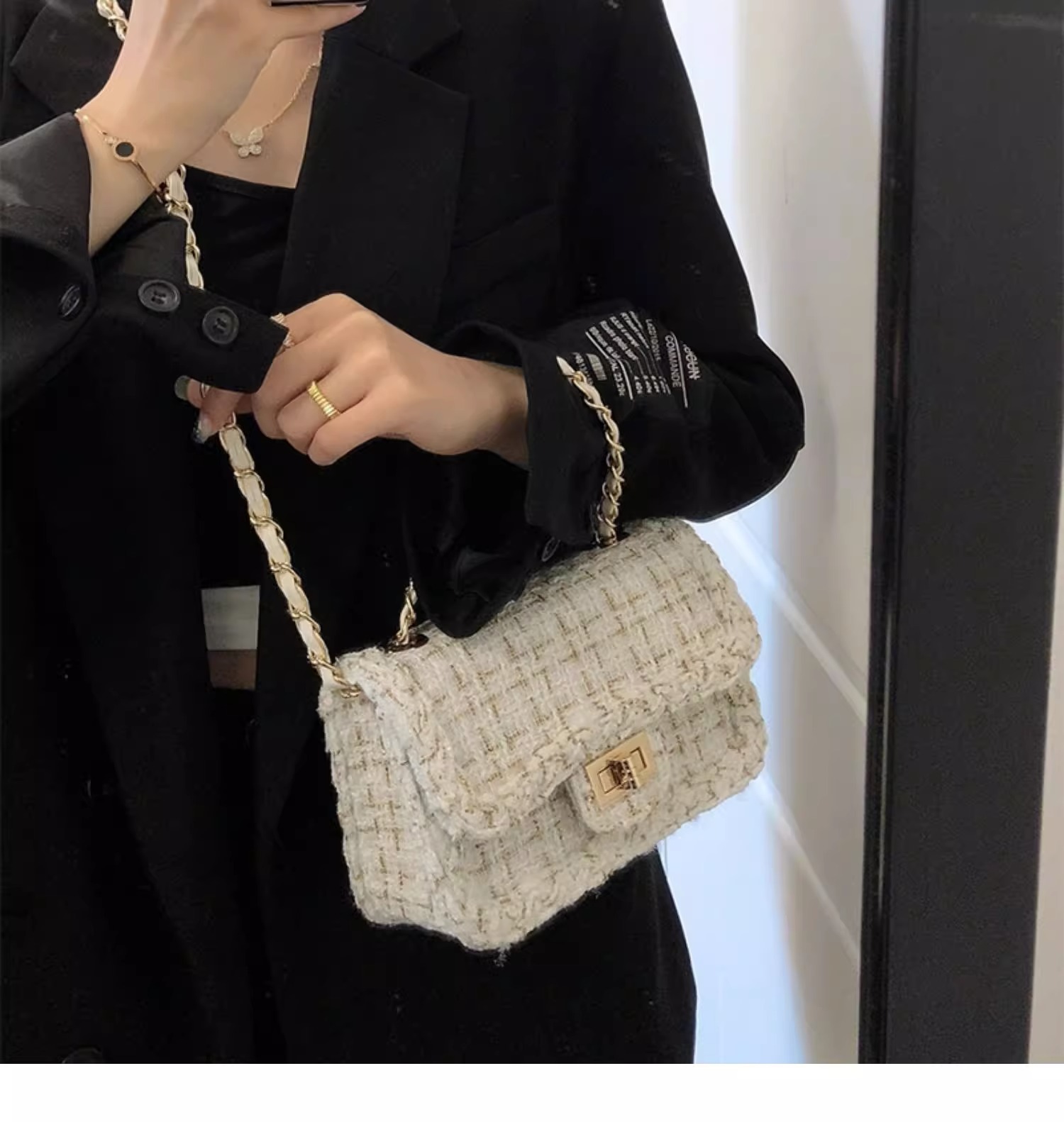 Herbst/Winter Neue frauen Unterarm Kleine Duftenden Wind Stoff Hohe Qualität Einzelnen Schulter Umhängetasche Kette_voghion.com