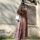 Orphan item broken and leaked! Korean version of First Love long-sleeved chiffon dress 2023 summer long floral skirt with large hem