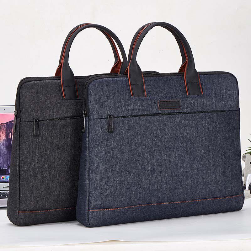 Deli handbag men's bag ladies briefcase Jane about business bag with water glasses pocket Annual Keio training session Custom office Paper bag Canvas Oxford Cloth Briefcase Waterproof Light Carrying Book Bag