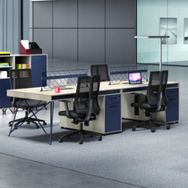 Minimalist Modern Loft Industrial Wind Staff Desk Screen Working Position 2 Persons 4 Persons 6 Persons Desk Chair Combinations