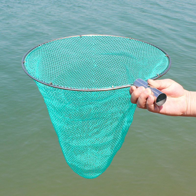bag net fishing gear A must-buy for 25 years! solid stainless steel net ring + deepened fish net  bag,
