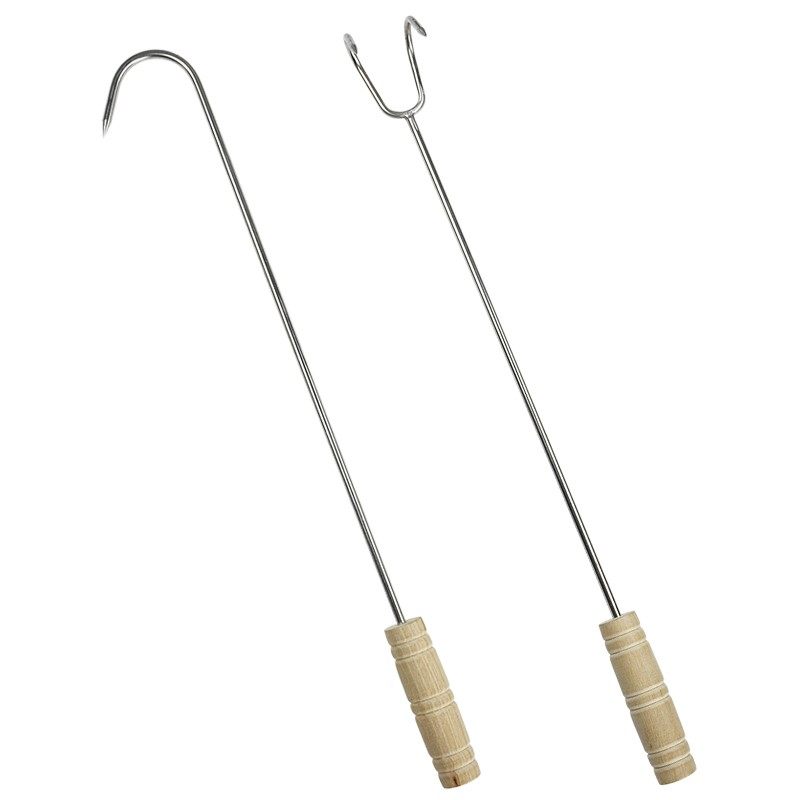 Tool complete halogen meat hook Meat Hook Stainless Steel Grip Meat Hook for Fried Meat with Fried Buckle Meat Hook lengthened fracking Meat Hook Anti-Burn