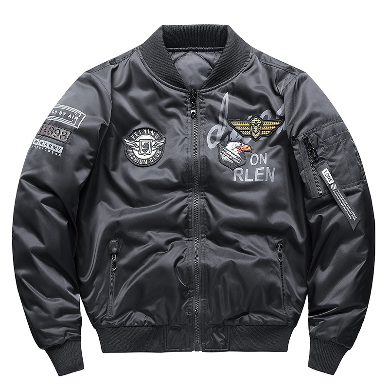 Trendy Brand Reversible Ma1 Bomber Jacket, Double-Sided Wear, Spring, Autumn, and Winter, Large Size Baseball Jacket, Men's Double-Layer Cotton Coat Trendy Brand Reversible Ma1 Bomber Jacket, Double-Sided Wear, Spring, Autumn, and Winter, Large Size Baseball Jacket, Men's Double-Layer Cotton Coat