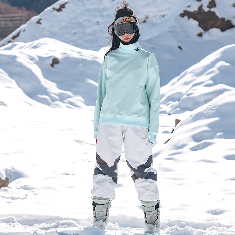 2022 new men and women Identical Ski Pants Outdoor Veneers Windproof Warm Reflective Ski Pants Lovers Winter Tide