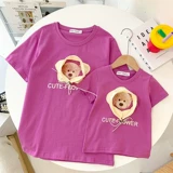 Пляжная летняя детская хлопковая футболка, семейный стиль, подходит для подростков, в западном стиле