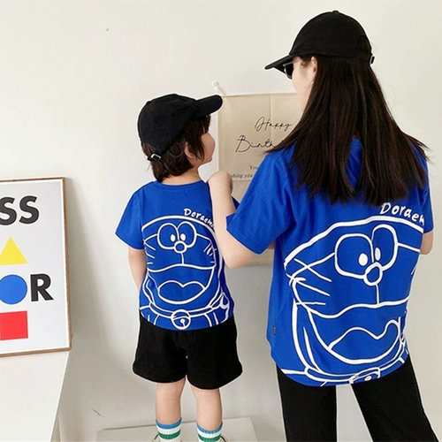 Хлопковая летняя одежда, детская футболка, в западном стиле, семейный стиль