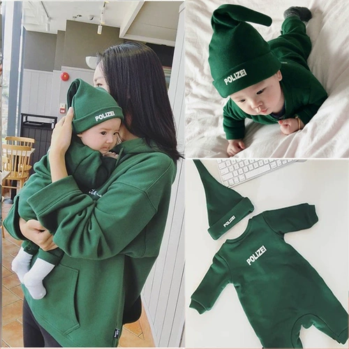 Осенняя утепленная толстовка, семейный стиль, популярно в интернете, в западном стиле