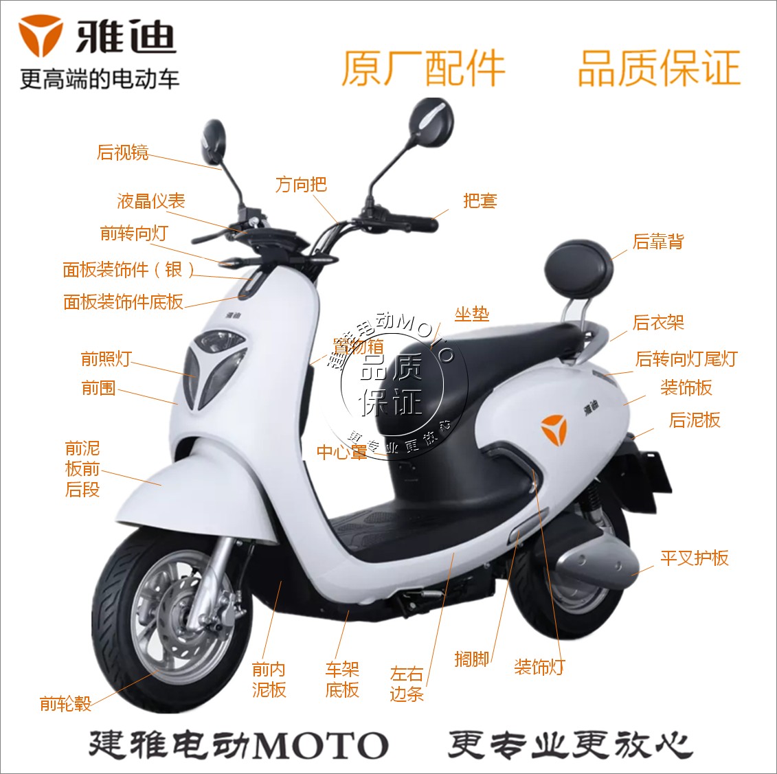 Yadi electric scooter electric scooter new M2 plastic ABS paint accessories panel windshield living room lamp instrument side strip original