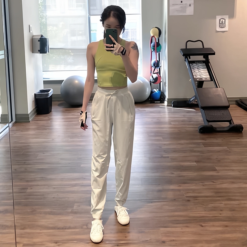 【Not Easy to Wear Out, Hit Me with It】Lu2025 New Stretch Slimming Commuter Casual Cropped Pants Quick-Drying Jogging Pants