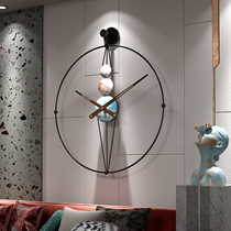 Modern simple wall clock Light luxury living room creative home art Nordic fashion personality silent decoration wall-mounted wall table