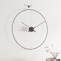 Spanish minimalist living room wall clock Nordic watch creative light luxury decoration Simple modern art single and double ring clock