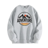 Хлопковая осенняя толстовка, мужской приятный телу лонгслив, в американском стиле, круглый воротник